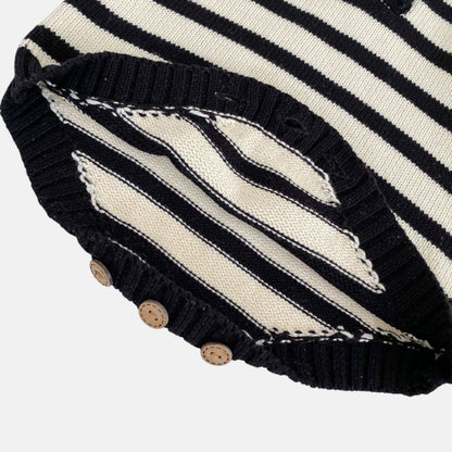 Tailor Hoodie Cotton Knit Romper (6m-3yrs)