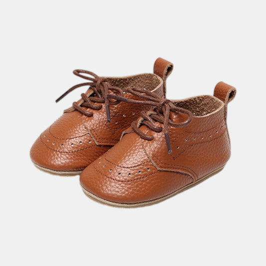 Tan Brown Leather Baby Boots (11-13cm)