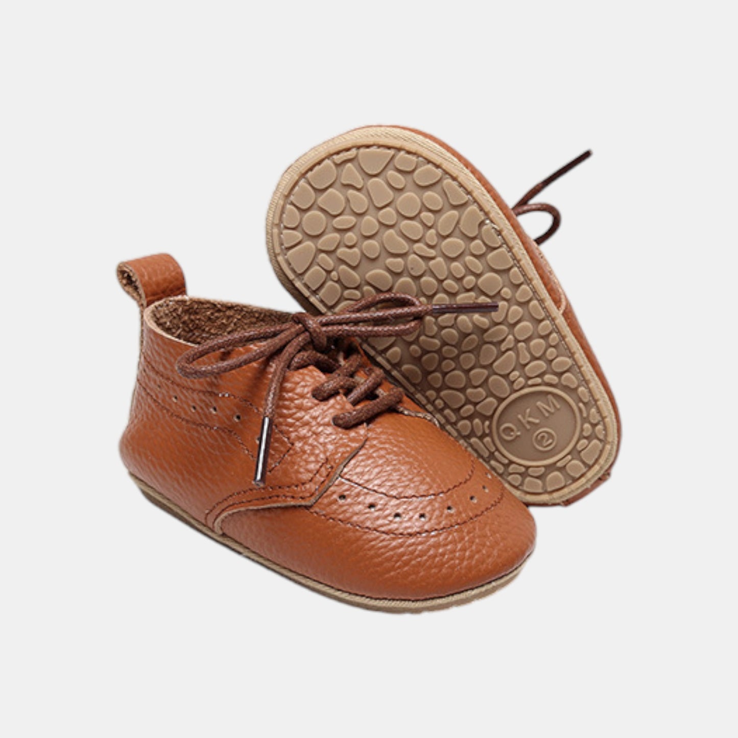 Tan Brown Leather Baby Boots (11-13cm)