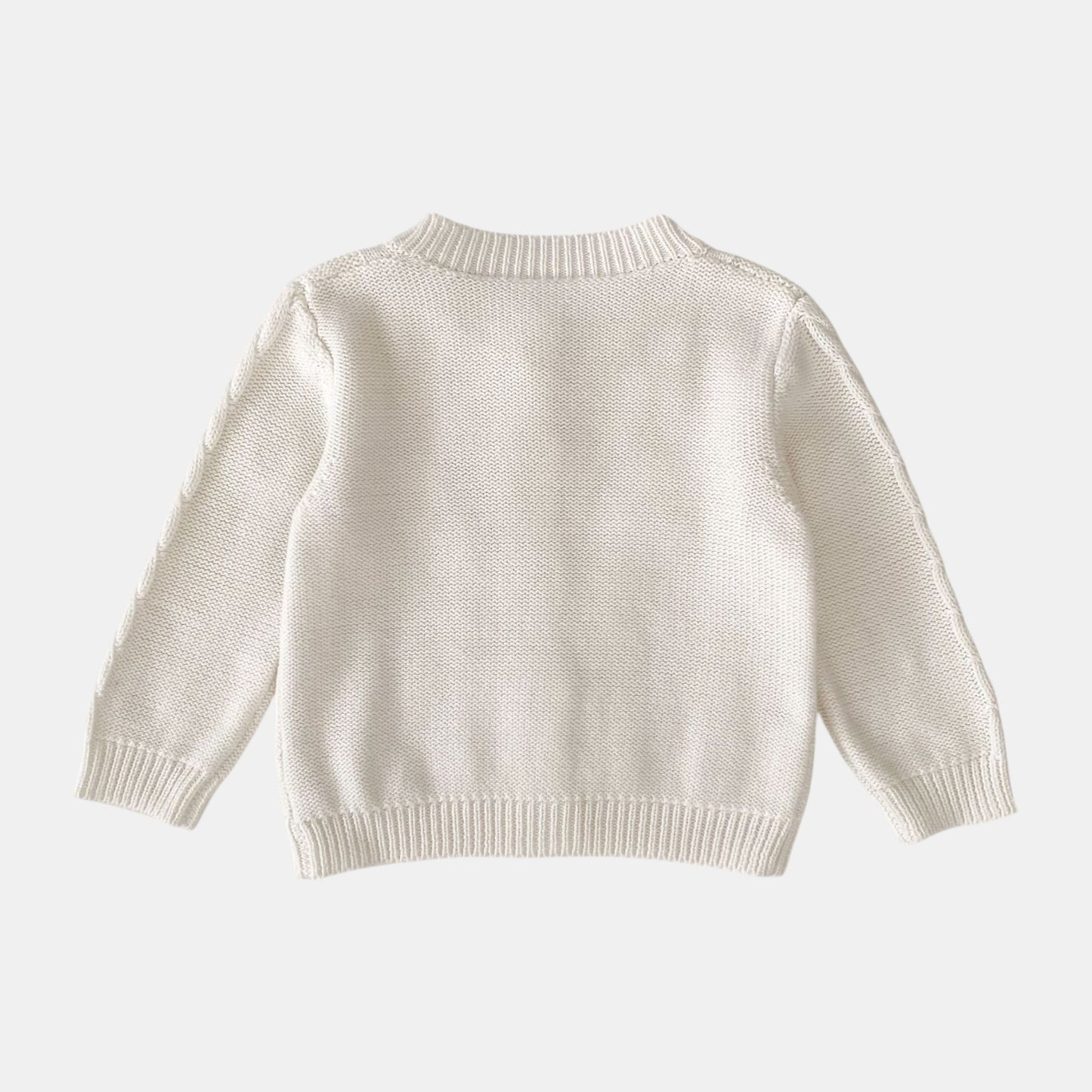 Tara Floral Knit Cardigan - White (3m-3yrs)