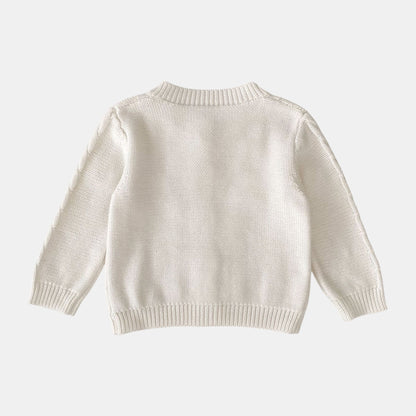 Tara Floral Knit Cardigan - White (3m-3yrs)