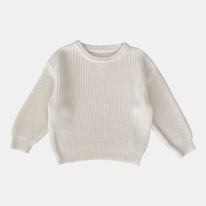 Taylor Rib Knit Sweater - Milk White (6m-4yrs)