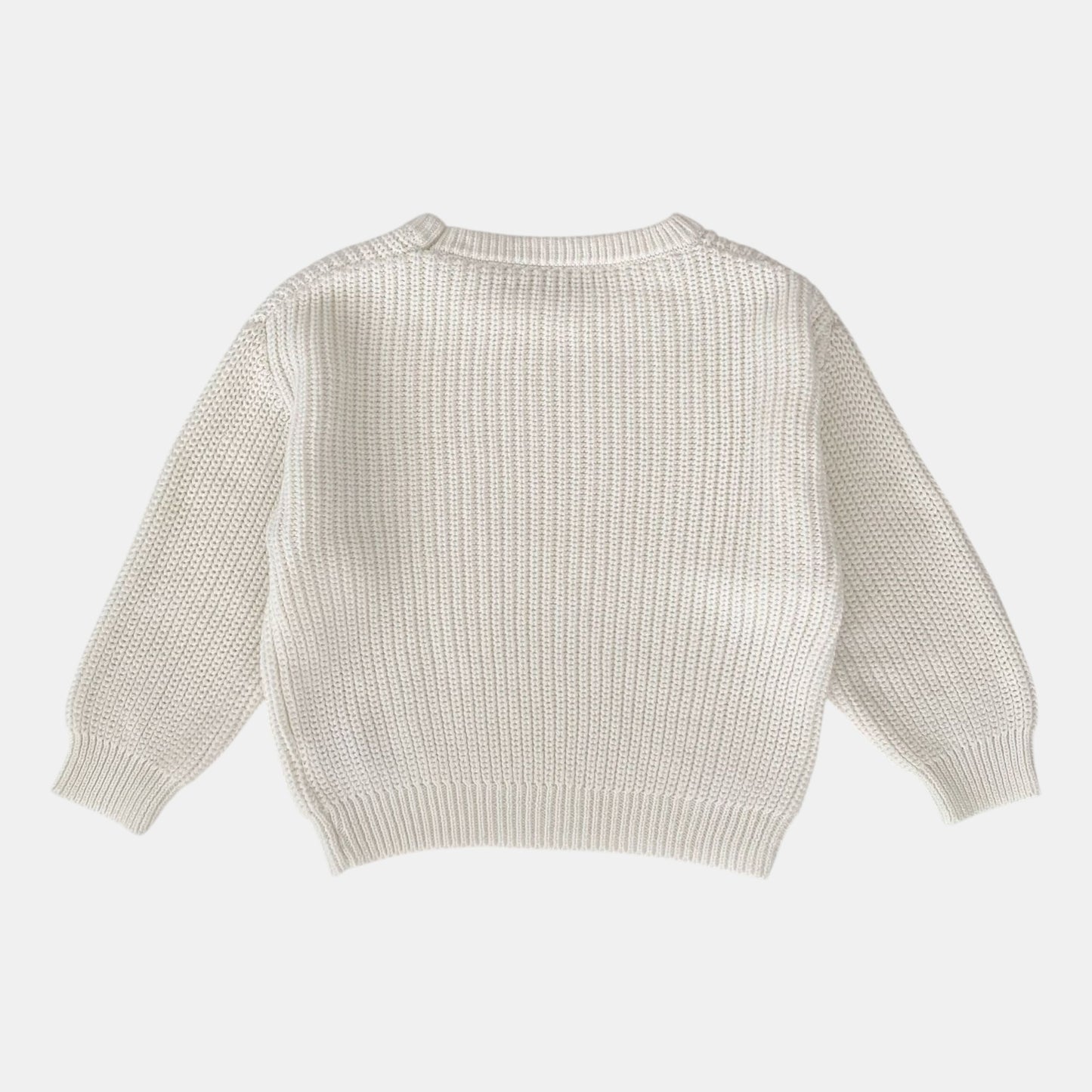 Taylor Rib Knit Sweater - Milk White (6m-4yrs)