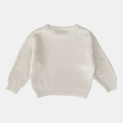 Taylor Rib Knit Sweater - Milk White (6m-4yrs)