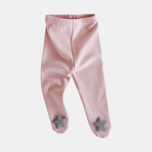 Twinkle Toes Cotton Baby Tights, Pink (3m-24m)