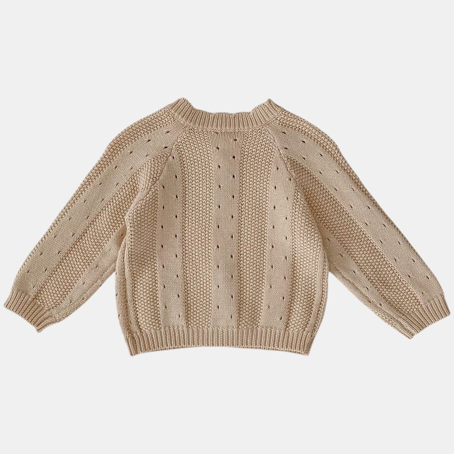 Violet Pansy Cotton Knit Cardigan (3m-3yrs)