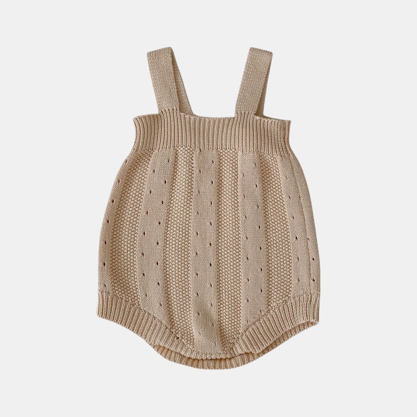 Violet Pansy Cotton Knit Romper (3m-3yrs)