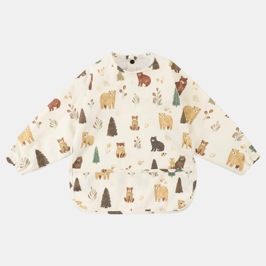 Waterproof Long Sleeve Pocket Bib, Bear Tales (6m-5yrs)