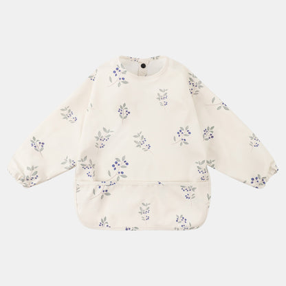 Waterproof Long Sleeve Pocket Bib, Blueberries (6m-5yrs)