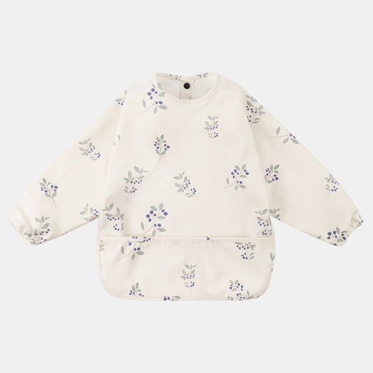 Waterproof Long Sleeve Pocket Bib, Blueberries (6m-5yrs)