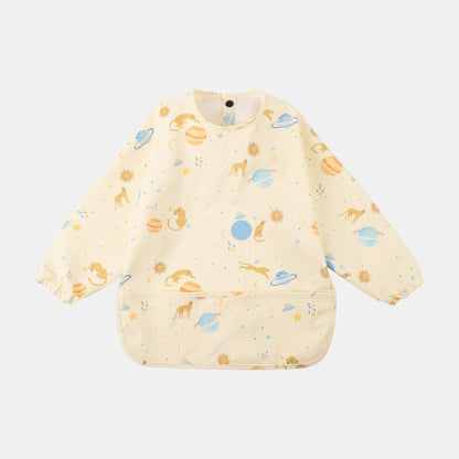 Waterproof Long Sleeve Pocket Bib, Cosmic Cheetahs (6m-5yrs)