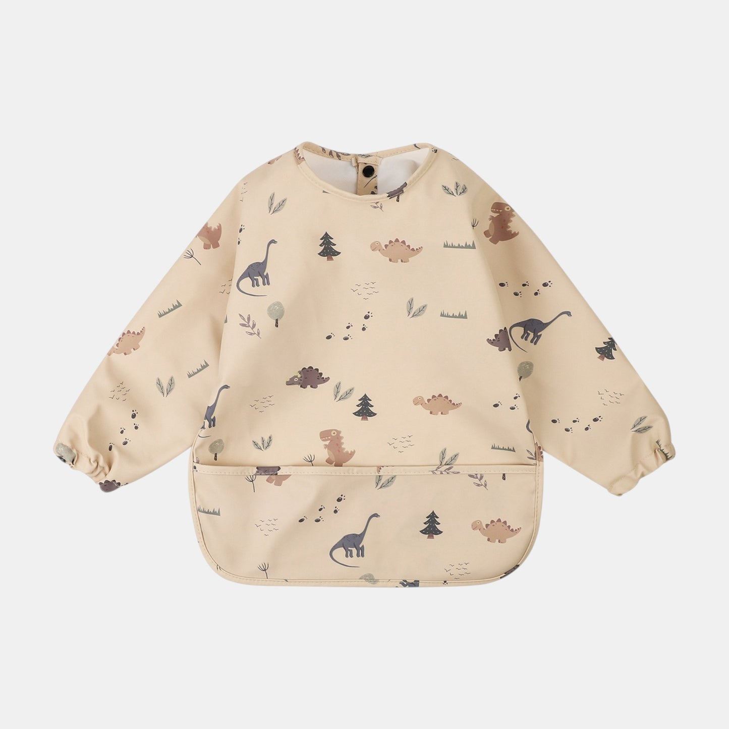 Waterproof Long Sleeve Pocket Bib, Dino Friends (6m-5yrs)