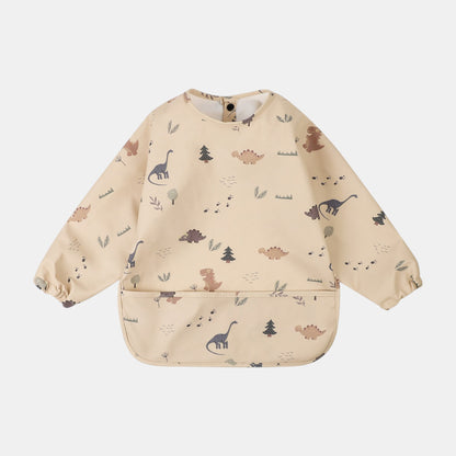 Waterproof Long Sleeve Pocket Bib, Dino Friends (6m-5yrs)