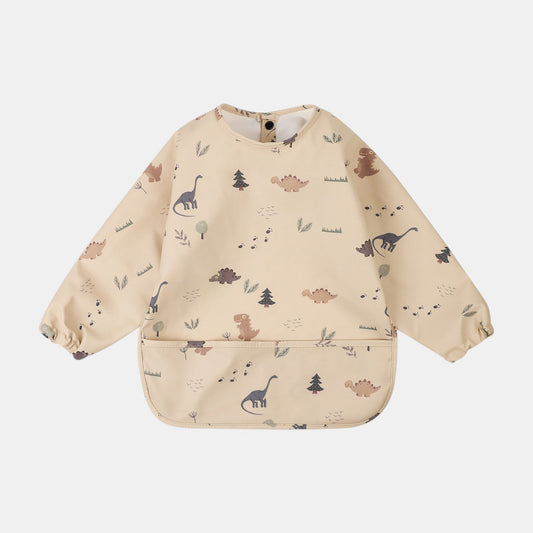 Waterproof Long Sleeve Pocket Bib, Dino Friends (6m-5yrs)