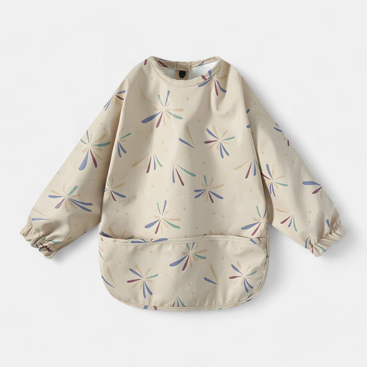 Waterproof Long Sleeve Pocket Bib, Fireworks - Bambisserie