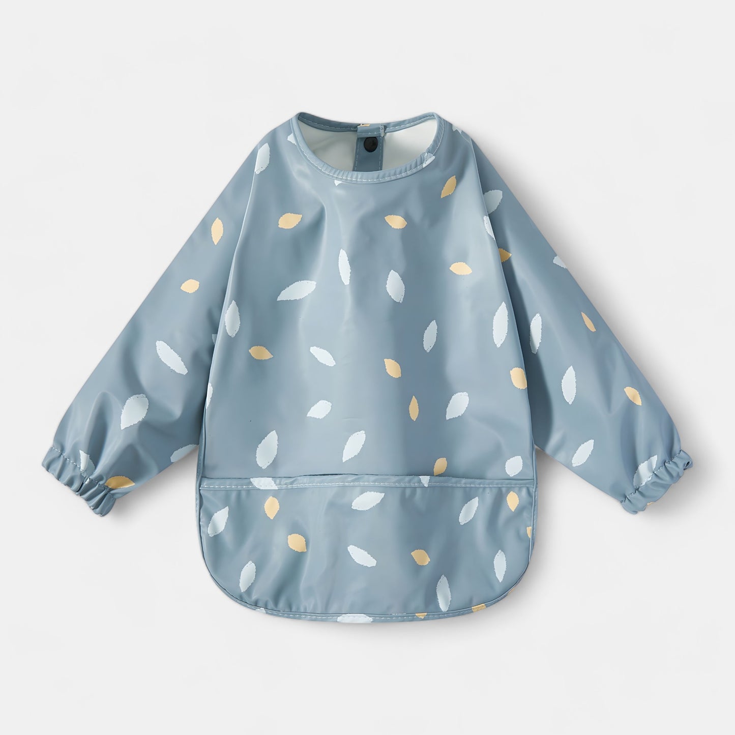 Waterproof Long Sleeve Pocket Bib, Falling Leaves - Bambisserie