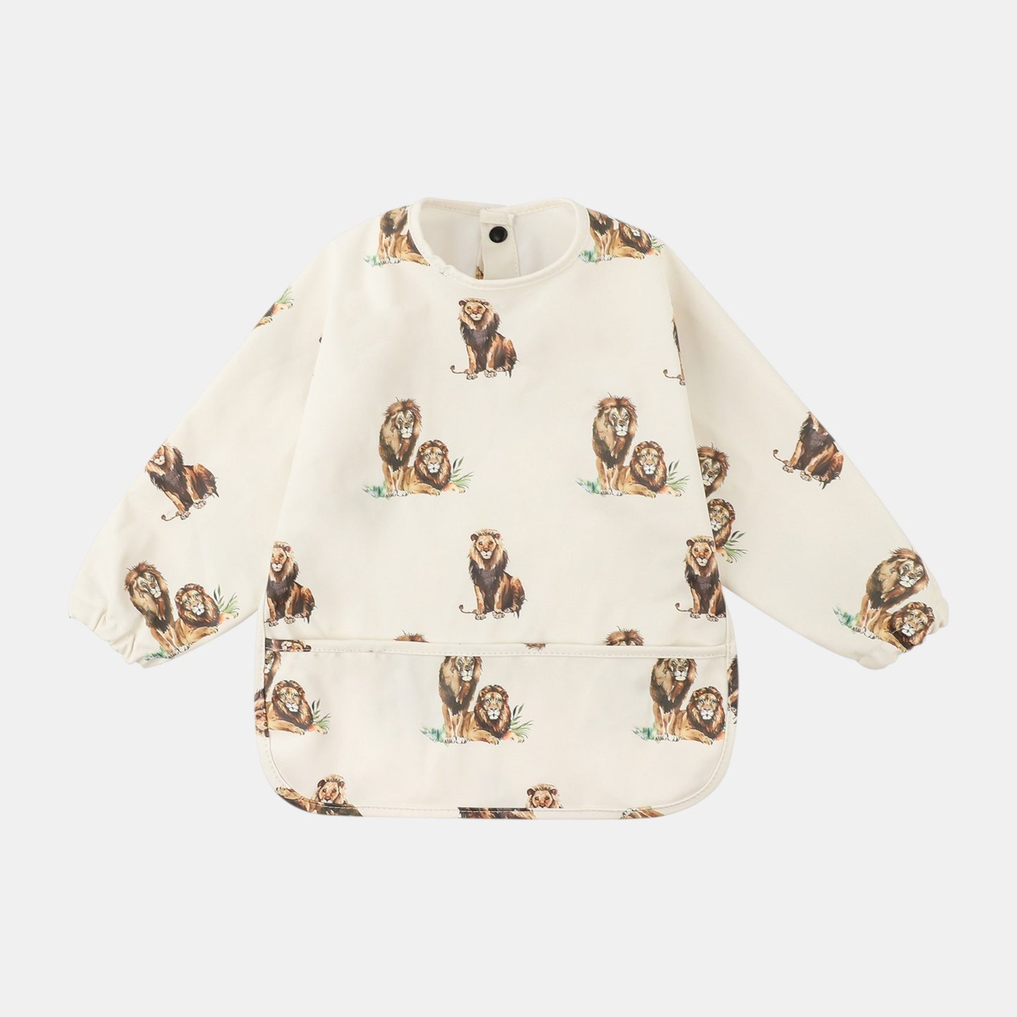 Waterproof Long Sleeve Pocket Bib, Lion Trail (6m-5yrs)