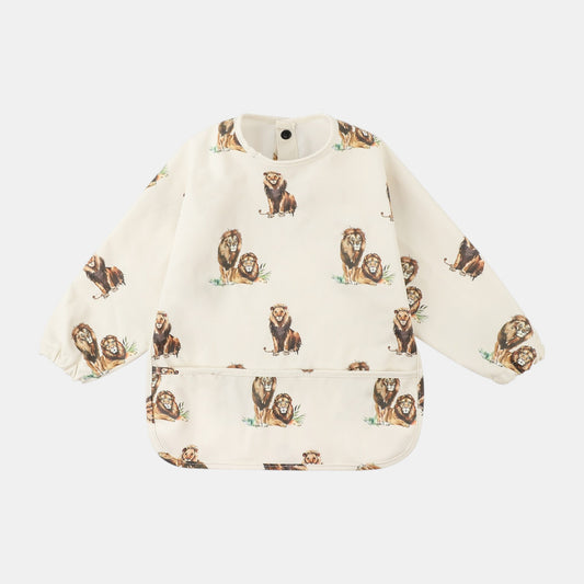 Waterproof Long Sleeve Pocket Bib, Lion Trail (6m-5yrs)