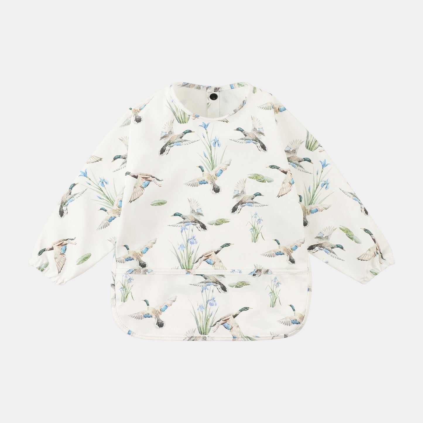 Waterproof Long Sleeve Pocket Bib, Mallard Ducks (6m-5yrs)