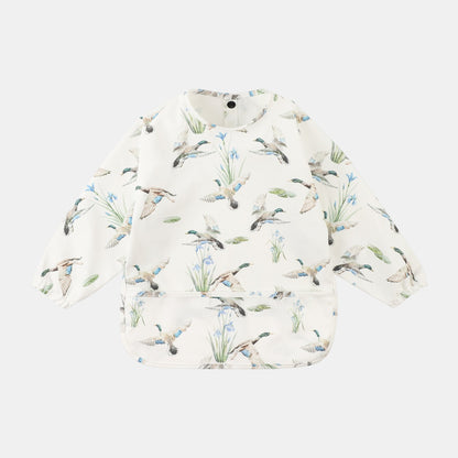 Waterproof Long Sleeve Pocket Bib, Mallard Ducks (6m-5yrs)