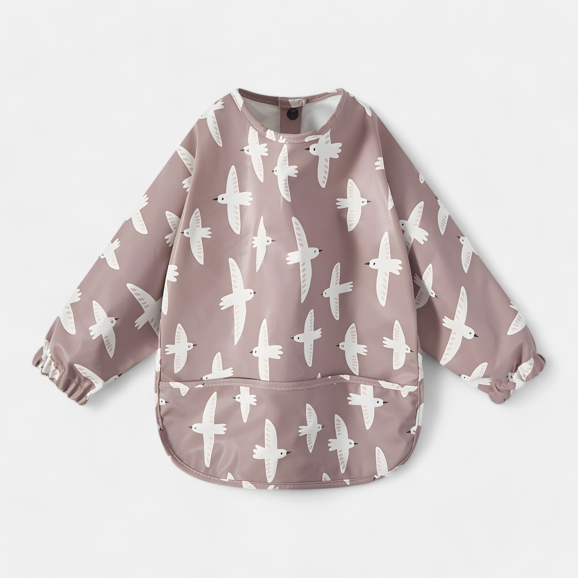 Waterproof Long Sleeve Pocket Bib, Seagulls - Bambisserie