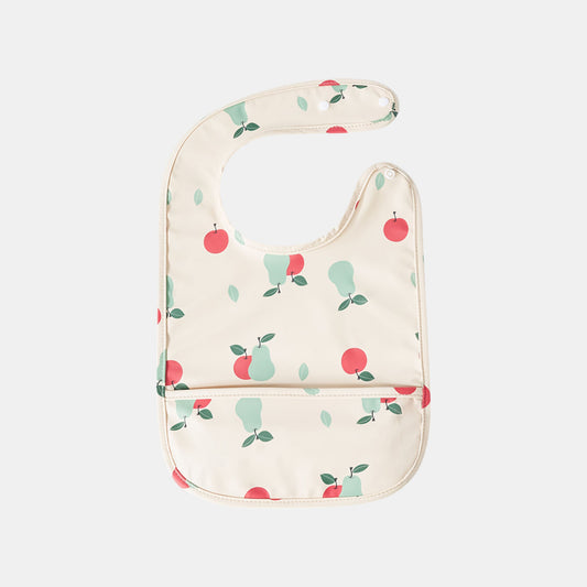 Waterproof Snap Pocket Bib, Apples & Pears - Bambisserie