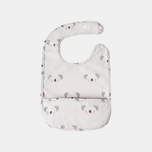 Waterproof Snap Pocket Bib, Blushing Koala - Bambisserie