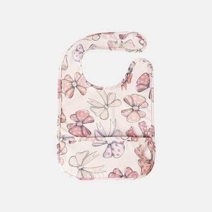 Waterproof Snap Pocket Bib, Bows - Bambisserie