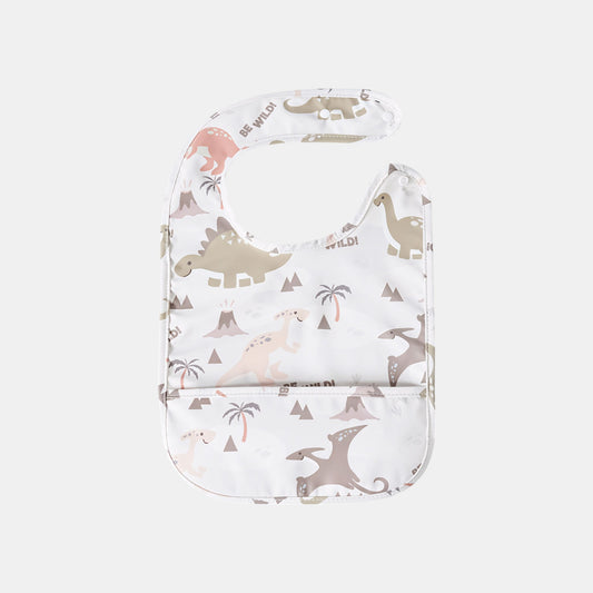 Waterproof Snap Pocket Bib, Dinosaurs - Bambisserie