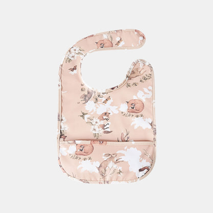 Waterproof Snap Pocket Bib, Fox & Bunny - Bambisserie