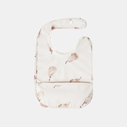 Waterproof Snap Pocket Bib, Grey Pear - Bambisserie