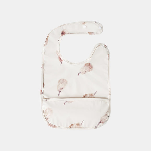 Waterproof Snap Pocket Bib, Grey Pear - Bambisserie