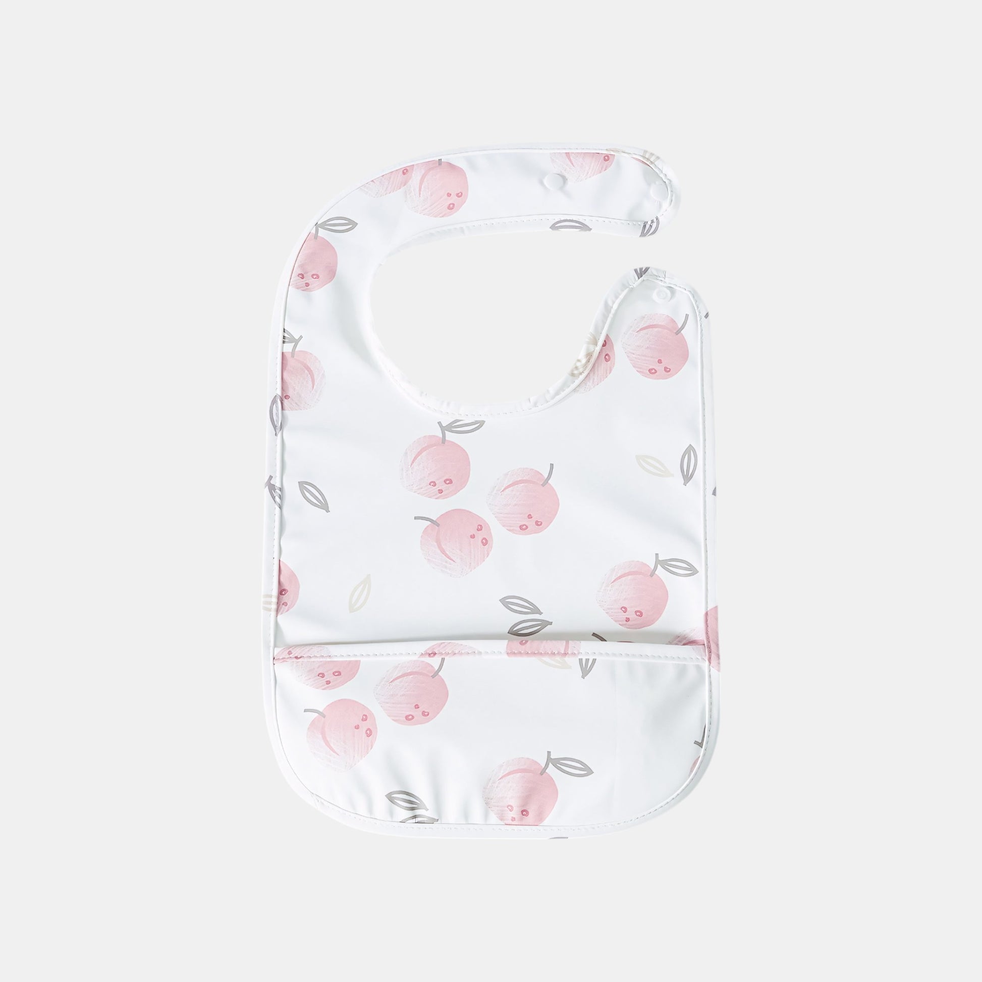 Waterproof Snap Pocket Bib, Peaches - Bambisserie