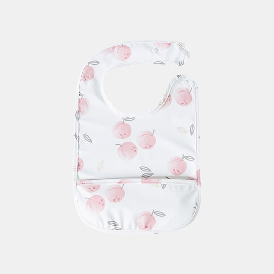 Waterproof Snap Pocket Bib, Peaches - Bambisserie