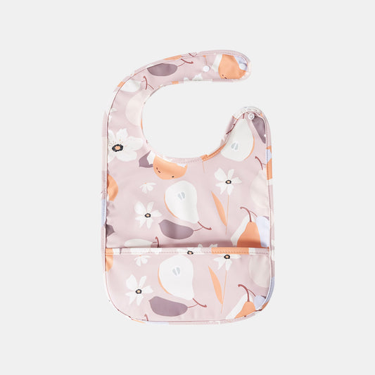 Waterproof Snap Pocket Bib, Pear Blossom - Bambisserie