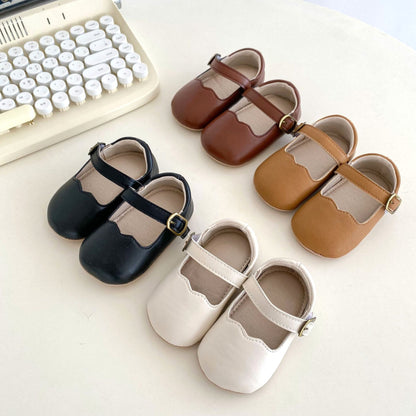 White Scallop Mary Jane Baby Shoes (11-13cm)