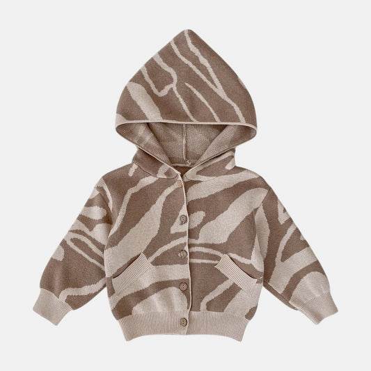 Wild Safari Cotton Knit Hoodie (3m-3yrs)