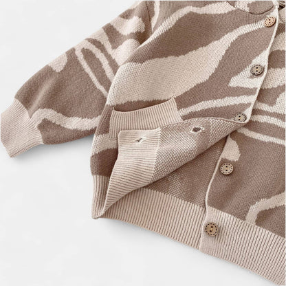 Wild Safari Cotton Knit Hoodie (3m-3yrs)