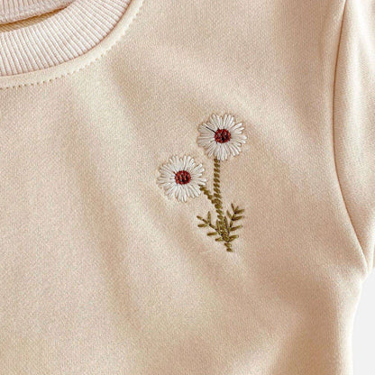 Wildflower Embroidered Cotton Lounge Set (6m-4yrs)