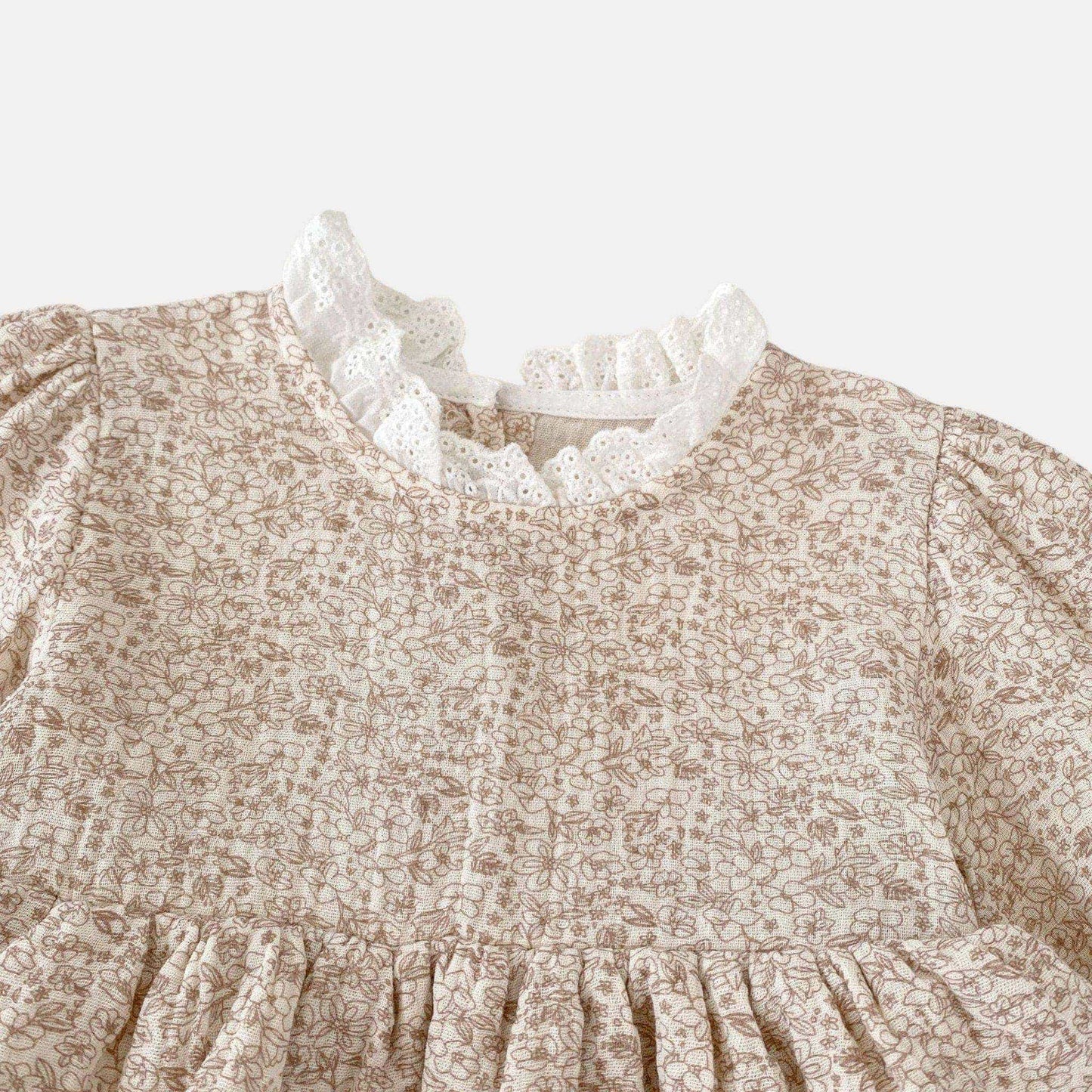 Willow Blossom Lace Cotton Romper (3m-24m)