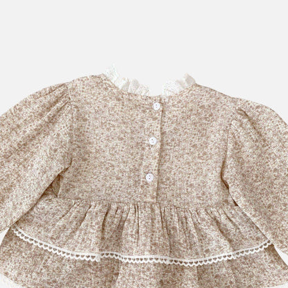 Willow Blossom Lace Cotton Romper (3m-24m)