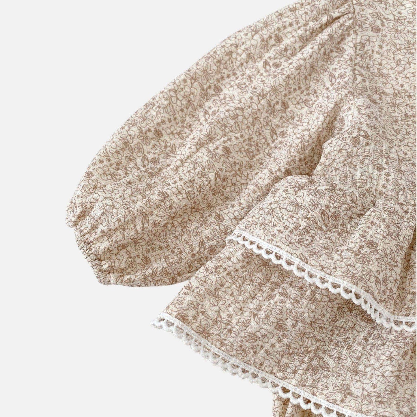 Willow Blossom Lace Cotton Romper (3m-24m)