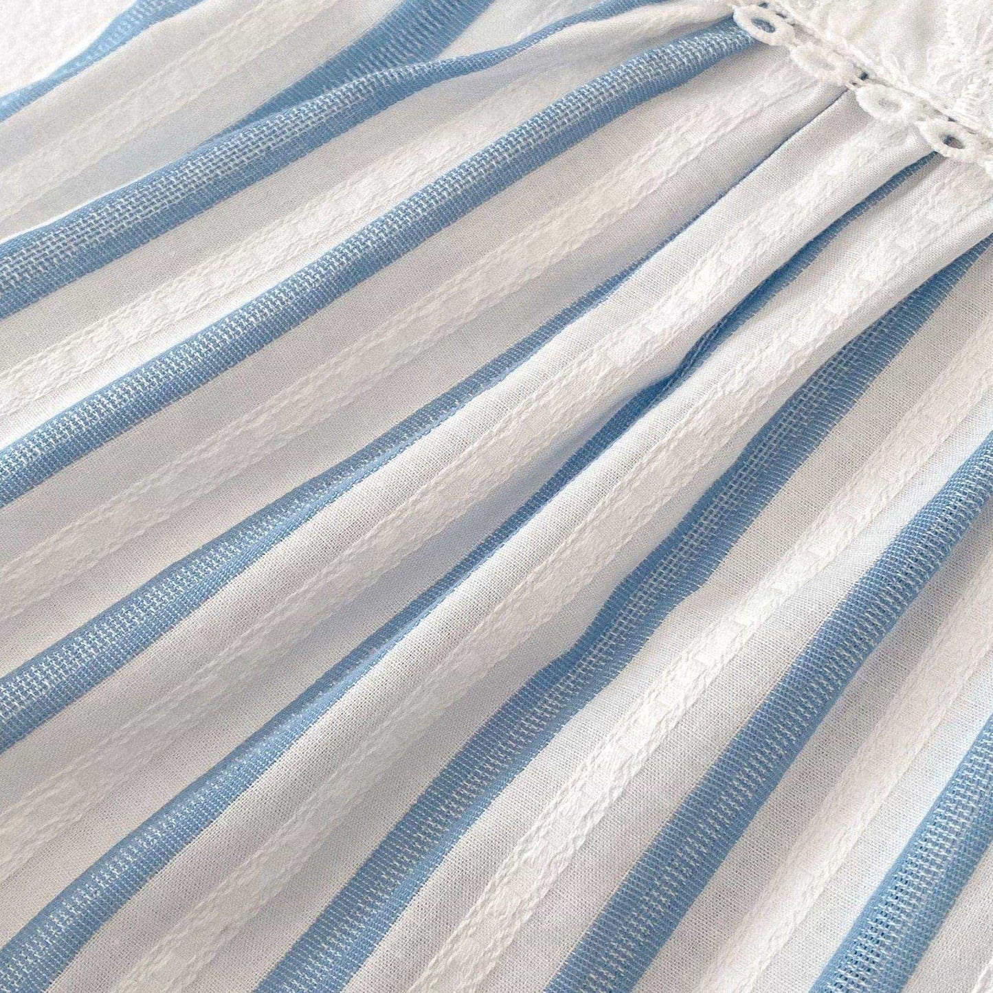 Zoey Cotton Blue Stripe Set (6m-4yrs)