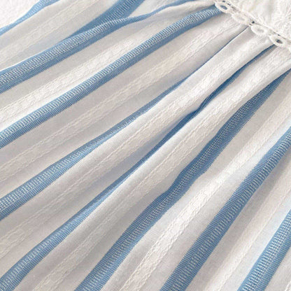 Zoey Cotton Blue Stripe Set (6m-4yrs)