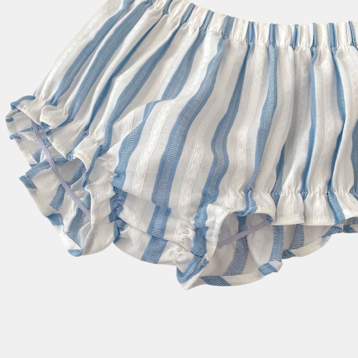 Zoey Cotton Blue Stripe Set (6m-4yrs)