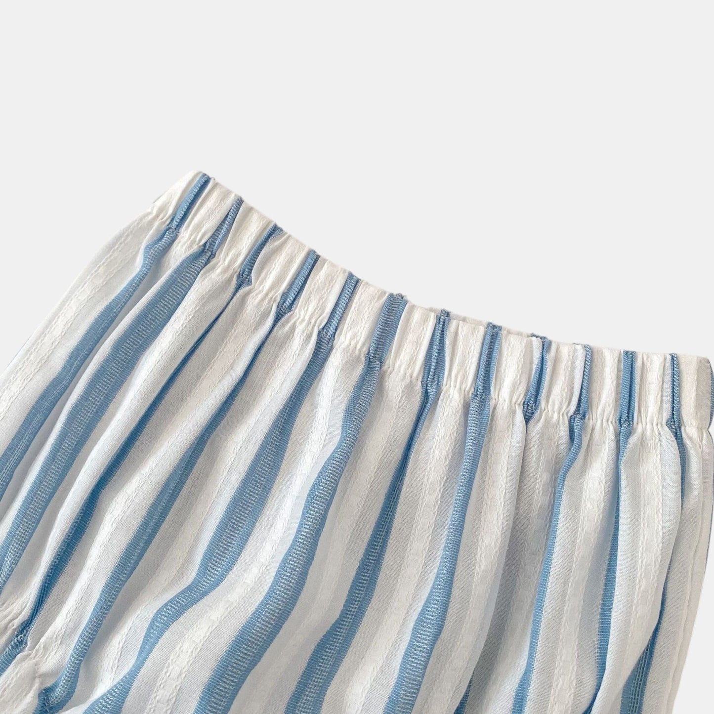 Zoey Cotton Blue Stripe Set (6m-4yrs)