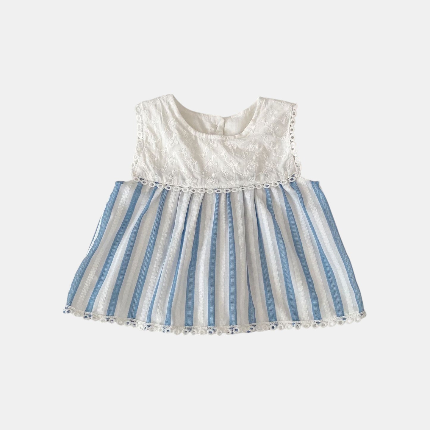 Zoey Cotton Blue Stripe Set (6m-4yrs)