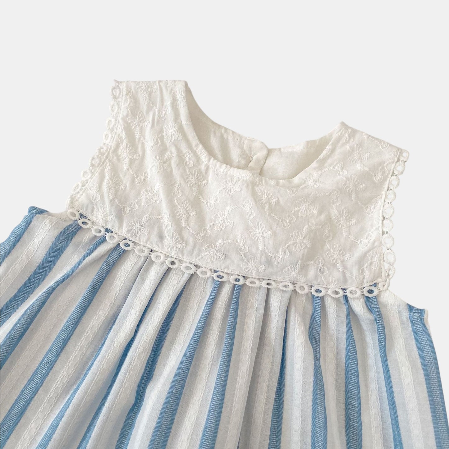 Zoey Cotton Blue Stripe Set (6m-4yrs)