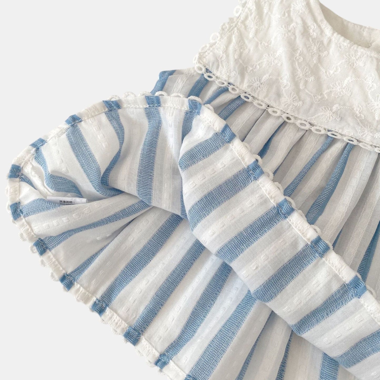 Zoey Cotton Blue Stripe Set (6m-4yrs)