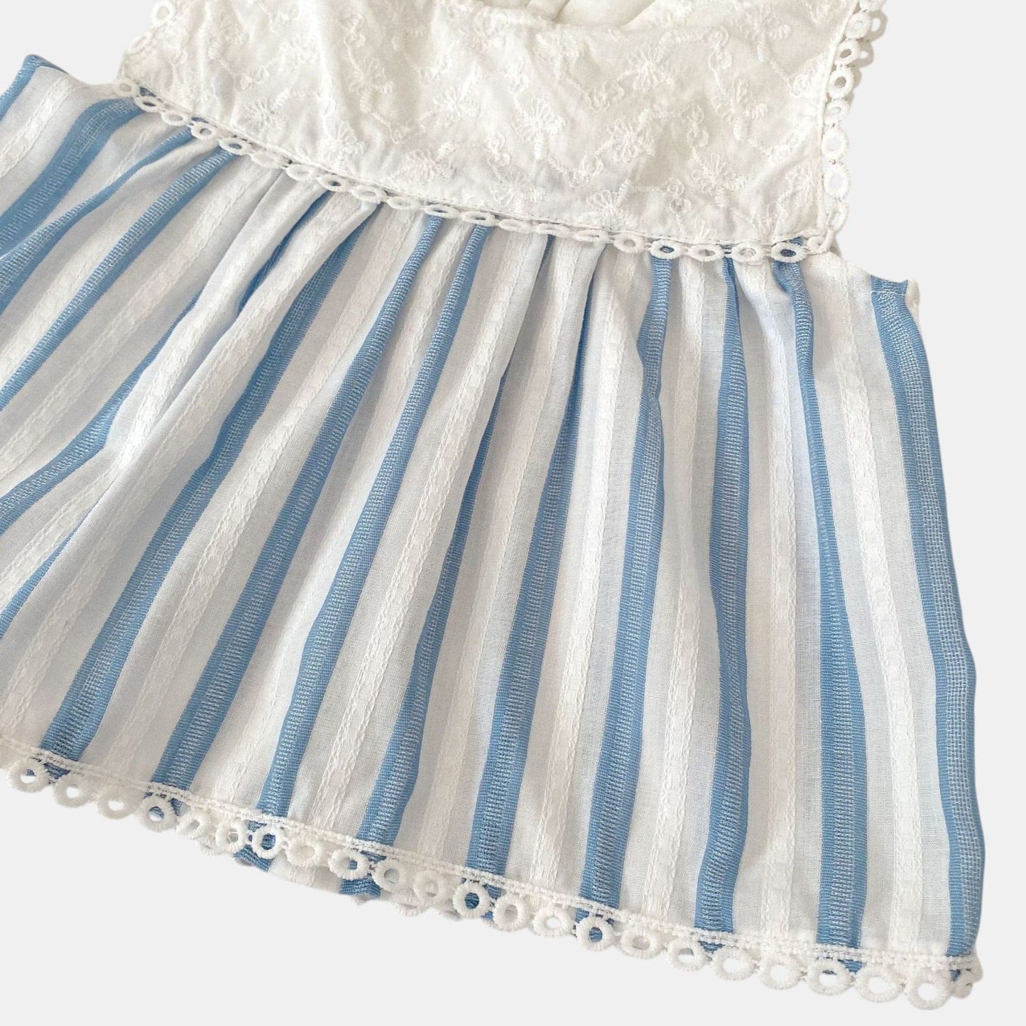Zoey Cotton Blue Stripe Set (6m-4yrs)